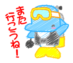 Scribble Dolphin Dol2 Diving section sticker #1176663