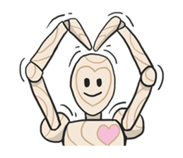 AsB - Woody Kun (The Wooden Heart Face) sticker #1177626