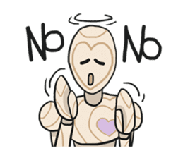 AsB - Woody Kun (The Wooden Heart Face) sticker #1177632