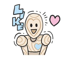 AsB - Woody Kun (The Wooden Heart Face) sticker #1177635