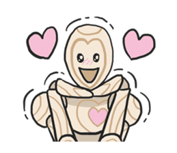 AsB - Woody Kun (The Wooden Heart Face) sticker #1177636