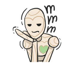 AsB - Woody Kun (The Wooden Heart Face) sticker #1177638