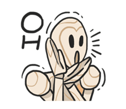 AsB - Woody Kun (The Wooden Heart Face) sticker #1177639