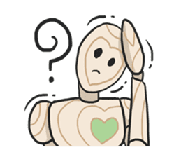 AsB - Woody Kun (The Wooden Heart Face) sticker #1177647