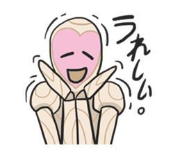 AsB - Woody Kun (The Wooden Heart Face) sticker #1177650