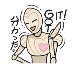 AsB - Woody Kun (The Wooden Heart Face) sticker #1177651