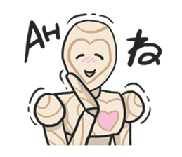 AsB - Woody Kun (The Wooden Heart Face) sticker #1177652