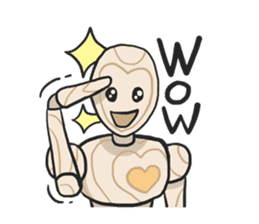 AsB - Woody Kun (The Wooden Heart Face) sticker #1177654