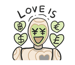 AsB - Woody Kun (The Wooden Heart Face) sticker #1177657