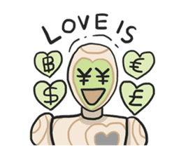 AsB - Woody Kun (The Wooden Heart Face) sticker #1177657