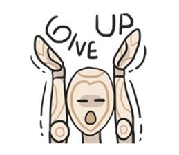 AsB - Woody Kun (The Wooden Heart Face) sticker #1177658