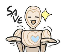 AsB - Woody Kun (The Wooden Heart Face) sticker #1177660