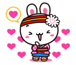 The dancing bunny YOSAUSA. sticker #1178237