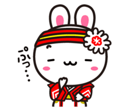The dancing bunny YOSAUSA. sticker #1178241