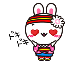 The dancing bunny YOSAUSA. sticker #1178243