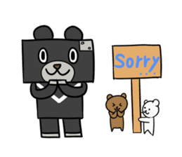 Robot of bear and small bears sticker #1180147