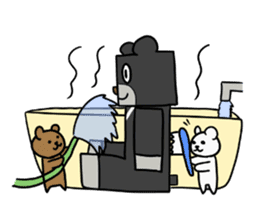 Robot of bear and small bears sticker #1180148