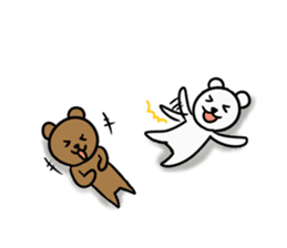 Robot of bear and small bears sticker #1180150
