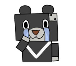 Robot of bear and small bears sticker #1180151