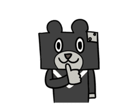 Robot of bear and small bears sticker #1180162