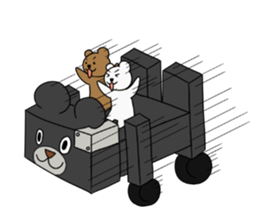 Robot of bear and small bears sticker #1180167