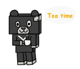 Robot of bear and small bears sticker #1180175