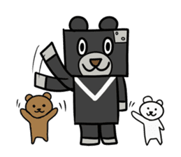 Robot of bear and small bears sticker #1180177