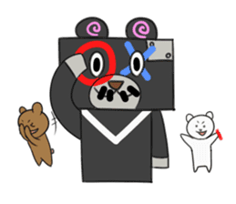 Robot of bear and small bears sticker #1180180