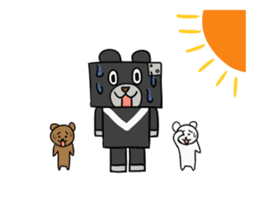 Robot of bear and small bears sticker #1180183