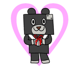 Robot of bear and small bears sticker #1180185