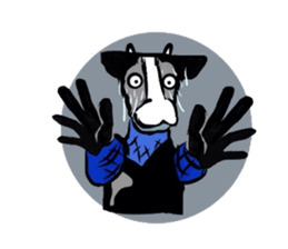 Ninjya cow sticker #1180240