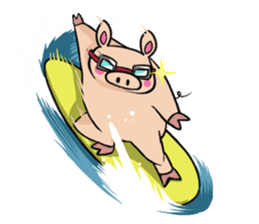 The everyday life of Pigtum sticker #1180494