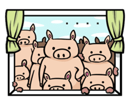The everyday life of Pigtum sticker #1180499