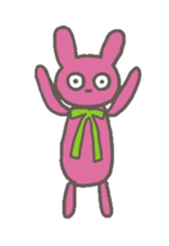 Girl & stuffed rabbit sticker #1182946