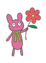 Girl & stuffed rabbit sticker #1182952