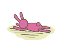 Girl & stuffed rabbit sticker #1182960