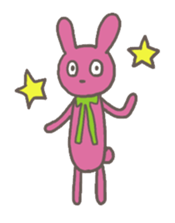 Girl & stuffed rabbit sticker #1182983