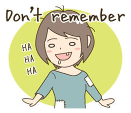 Powerful poor girl (English) sticker #1183264