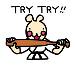usainu (rabbit dog) : KARATE LOVE sticker #1185251