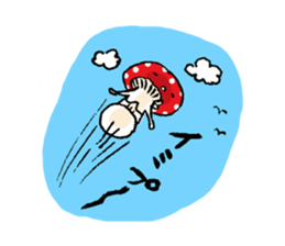 Country of  a mushroom "Benny" sticker #1186523