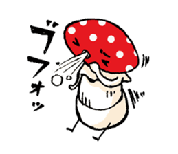 Country of  a mushroom "Benny" sticker #1186533