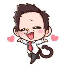 Saruhara middle management by hard. sticker #1186786