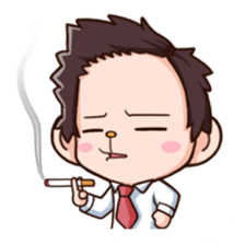 Saruhara middle management by hard. sticker #1186790