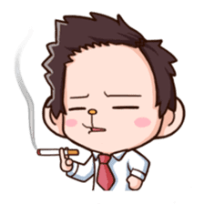 Saruhara middle management by hard. sticker #1186790