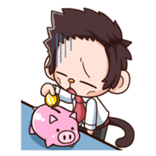 Saruhara middle management by hard. sticker #1186800