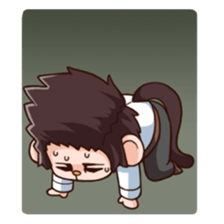 Saruhara middle management by hard. sticker #1186803