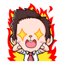 Saruhara middle management by hard. sticker #1186804