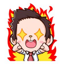 Saruhara middle management by hard. sticker #1186804