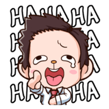 Saruhara middle management by hard. sticker #1186807