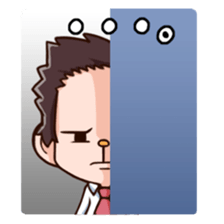 Saruhara middle management by hard. sticker #1186810